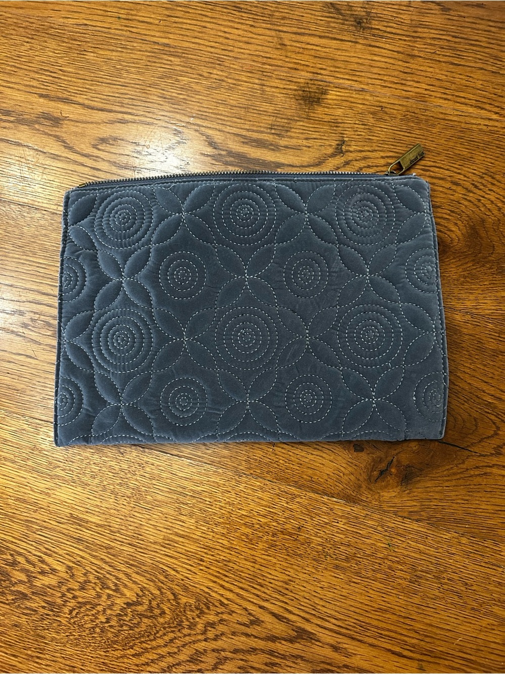 Deux Lux Quilted Mini Pouch in Slate Blue/Gray